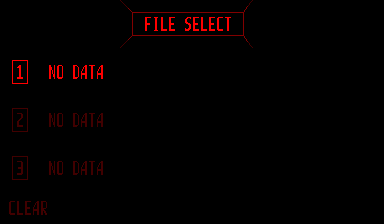 Teleroboxer (Virtual Boy) screenshot: Select an empty file to save your fighting progress.