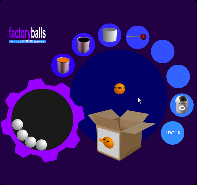 Factory Balls (Browser) screenshot: Groovy!