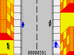 Los Angeles SWAT (ZX Spectrum) screenshot: Lost a life now