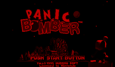Panic Bomber (Virtual Boy) screenshot: Title screen.