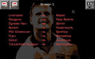 Gazza II (Atari ST) screenshot: Fixtures