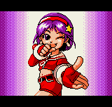 SNK Gals' Fighters (Neo Geo Pocket Color) screenshot: Introduction frame a close-up of Athena Asamiya using her King of Fighters '99 clothes.