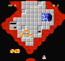 Megaforce (NES) screenshot: Not only the title screen, but the in-game graphics differ in the Japanese version