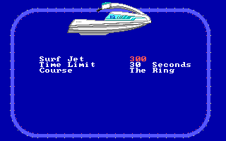 California Games II (Amiga) screenshot: Jetski - choose your jetski and course.