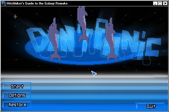 Hitchhiker's Guide to the Galaxy Remake (Windows) screenshot: Start screen