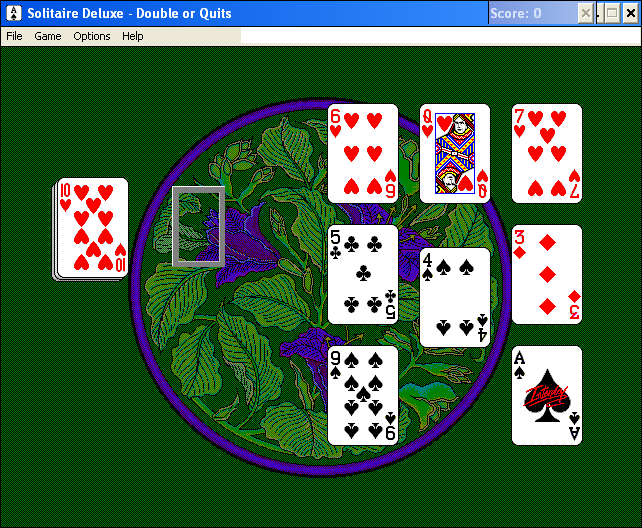 Solitaire Deluxe (Windows 3.x) screenshot: Double or Quits