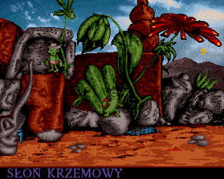 Harold's Mission (Amiga) screenshot: Inside virtual poster