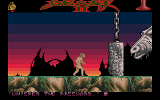 Shadow of the Beast II (Atari ST) screenshot: Whisper the password.