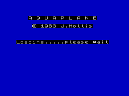 Aquaplane (ZX Spectrum) screenshot: Loading Screen