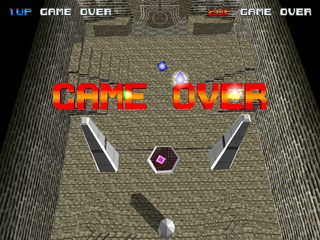 Xevious 3D/G+ (PlayStation) screenshot: Game over