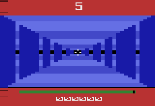 Survival Run (Atari 2600) screenshot: Difficulty level 5 selected