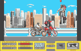 Sly Spy: Secret Agent (Atari ST) screenshot: Can't get the bike that way