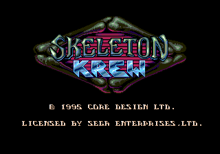 Skeleton Krew (Genesis) screenshot: Title screen