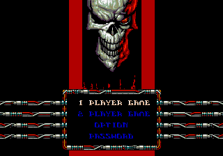 Skeleton Krew (Genesis) screenshot: Main menu