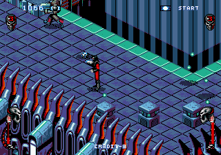 Skeleton Krew (Genesis) screenshot: Watch those floor installations