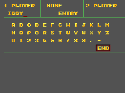 Super Monaco GP (SEGA Master System) screenshot: Name entry
