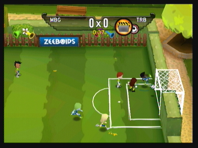 Zeebo F.C. Super League (Zeebo) screenshot: Scoring a goal!