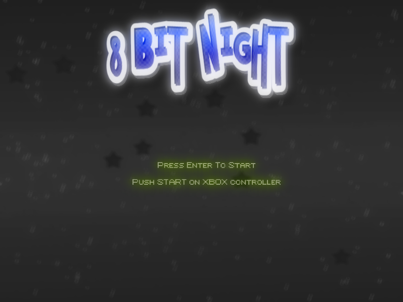 8 Bit Night (Windows) screenshot: Title screen
