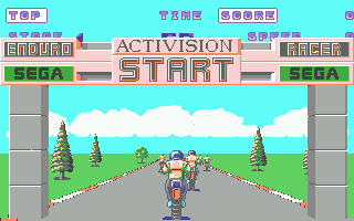 Enduro Racer (Atari ST) screenshot: And we're underway
