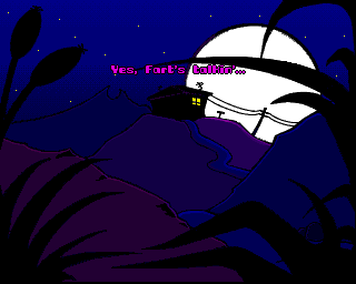 Mikro Mortal Tennis (Amiga) screenshot: The "hero" answers the phone