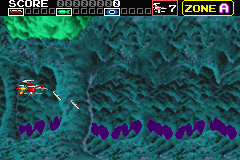 Darius R (Game Boy Advance) screenshot: Zone A is Arcade Mode
