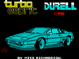 Turbo Esprit (ZX Spectrum) screenshot: Title screen