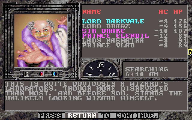 The Dark Queen of Krynn (DOS) screenshot: In the lighthouse - If you only knew how hard it was to find this chap...