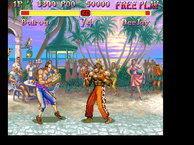 Super Street Fighter II (FM Towns) screenshot: Yo man, relax. I and I will praise Ya, man