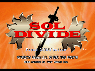 Sol Divide (PlayStation) screenshot: Start screen