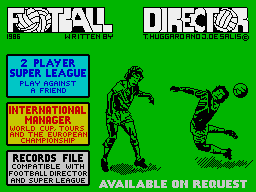 Football Director (ZX Spectrum) screenshot: Loading screen