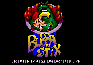 Bubba 'N' Stix (Genesis) screenshot: Title screen