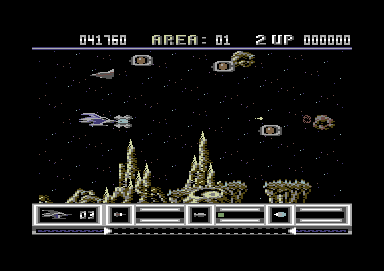 Katakis (Commodore 64) screenshot: Another intricate wave