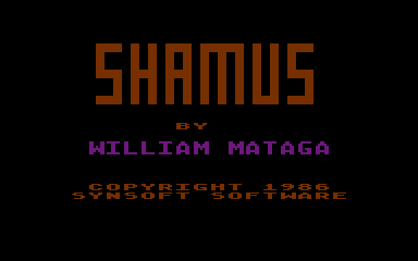 Shamus (Atari 8-bit) screenshot: Americana title screen