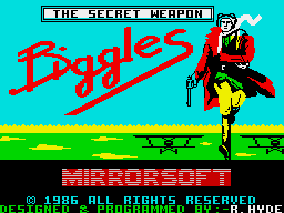 Biggles (ZX Spectrum) screenshot: Part 2 loading screen