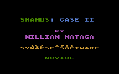 Shamus: Case II (Atari 8-bit) screenshot: Title screen