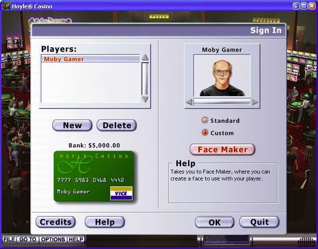 Screenshot of Hoyle Casino (Windows, 2001) MobyGames