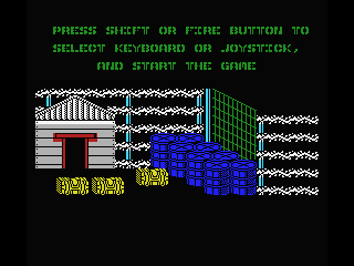 Rush'n Attack (MSX) screenshot: Keyboard or Joystick