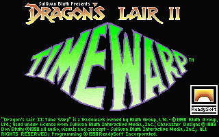 Dragon's Lair II: Time Warp (Atari ST) screenshot: Title screen