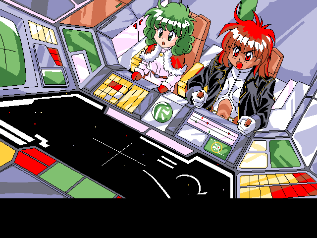Trigger (FM Towns) screenshot: Third story: in the spaceship