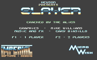 Slayer (Atari ST) screenshot: Title screen