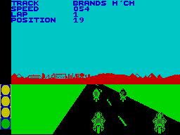 Speed King 2 (ZX Spectrum) screenshot: And we're racing
