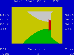 Corridors of Genon (ZX Spectrum) screenshot: There's the exit