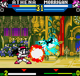 SNK vs. Capcom: The Match of the Millennium (Neo Geo Pocket Color) screenshot: Shocking: this is the best adjective to Athena's Psycho Reflector! :-D