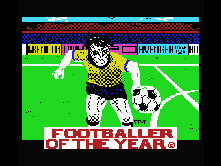 Footballer of the Year (MSX) screenshot: Title screen