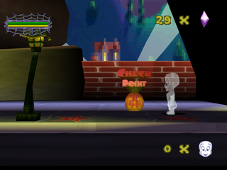 Casper: Friends Around the World (PlayStation) screenshot: Check point