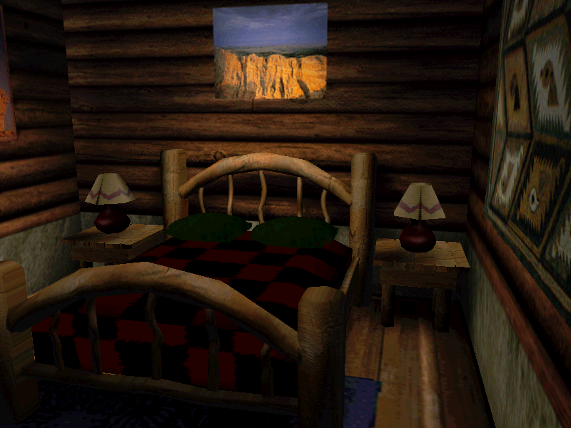 Tex Murphy: Overseer (Windows) screenshot: Cabin bedroom