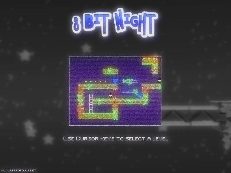 8 Bit Night (Windows) screenshot: Level select screen