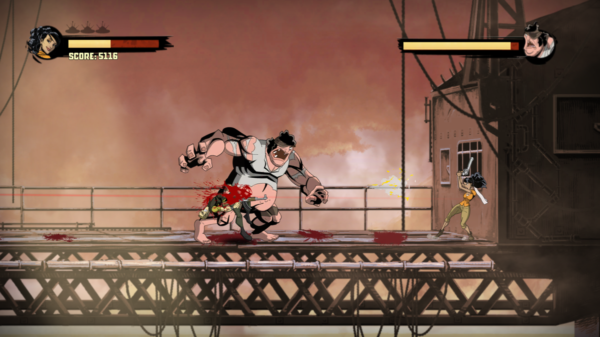 Shank 2 (Windows) screenshot: Fighting one of the bosses