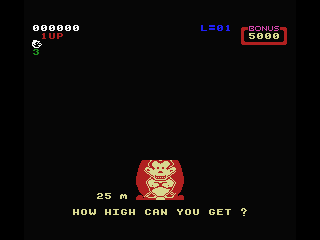 Donkey Kong (MSX) screenshot: Let's get her back!