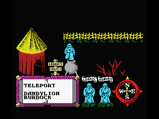Feud (MSX) screenshot: Teleport